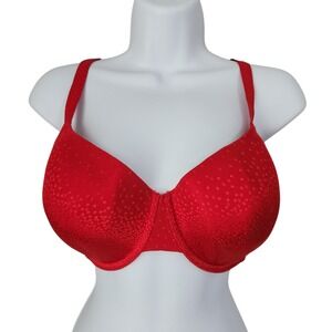 Wacoal Bra 855303 Back Appeal 36DD Seamless Full Coverage Lined Molded Red Dots